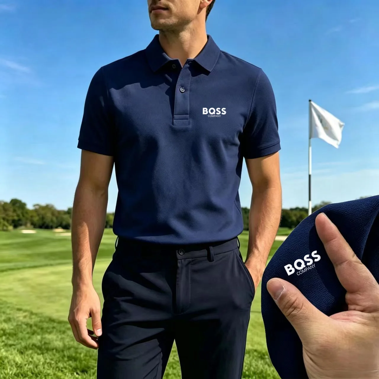Nuova Camicia POLO da Uomo con Ricamo, Tinta Unita, Business Casual, Moda Estiva, Manica Corta, Comoda e Traspirante - immagine 6