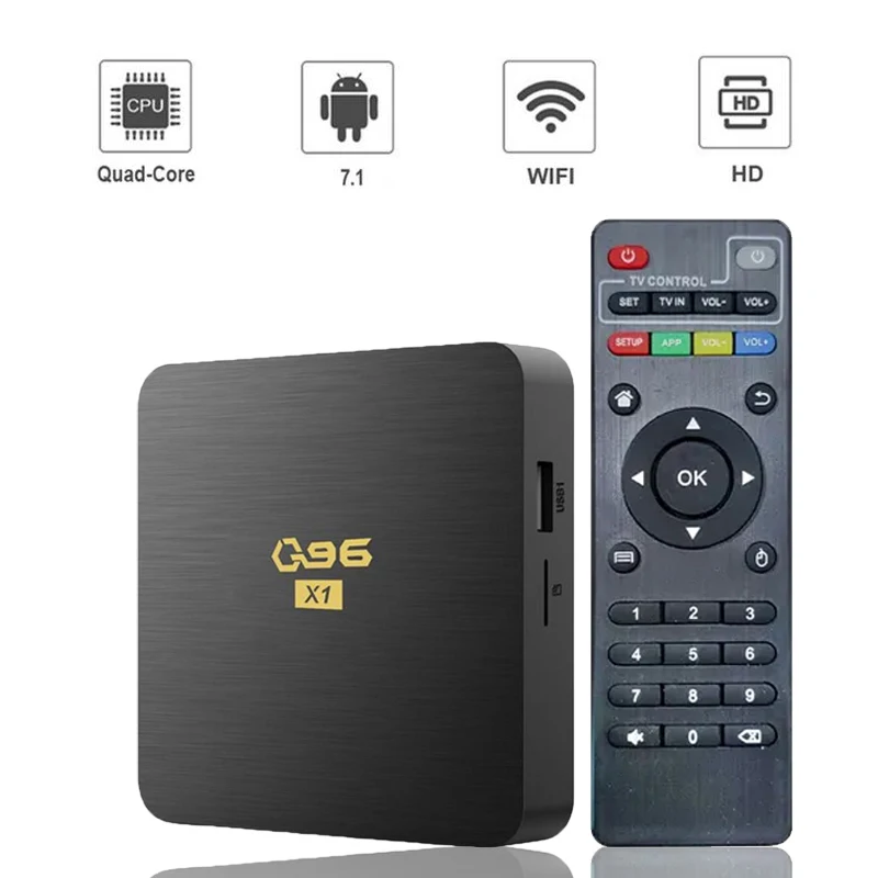 Q96 X1 Smart Tv Hd 4K 3D Android Tv Box Allwinner H3 Wifi 2G 64Gb Lettore Multimediale Tv Box Android Tv Box
