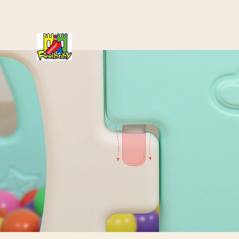 Feelbaby play babies colorful play mat with ball fence