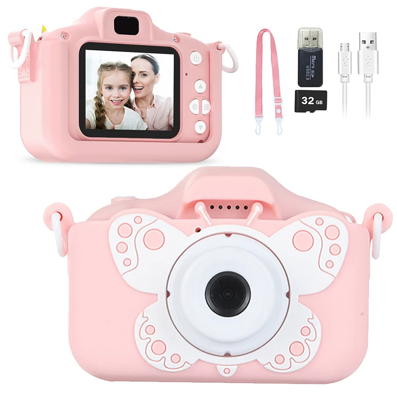 Appareil Photo pour Enfants Jouet，avec 32 Go Carte TF ，Cadeaux