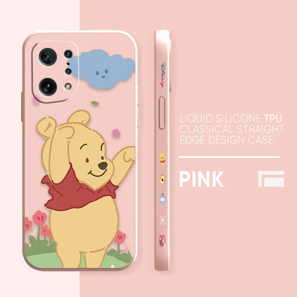 thumbnail image 1 of Case For OPPO FIND X6 X3 REALME X7 X50 RENO 2 4Z 4 6 Lite 5Z 5F 4G 5G PRO Liquid Silicone Case Piglet Winnie the Pooh Bear, 1 of 5