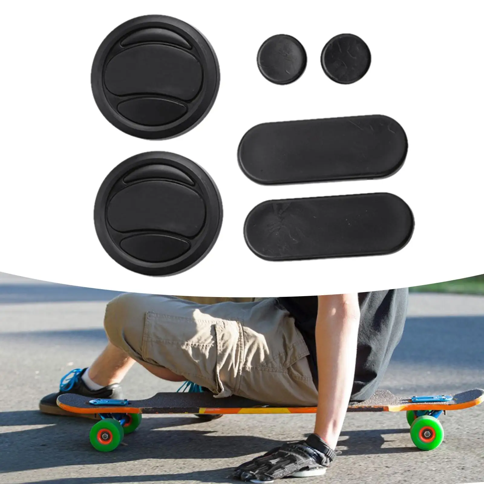 Skateboard Gloves Pucks Blocks for Slide Gloves Skate Accessories 6 Pieces