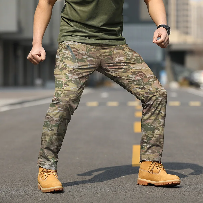 

New Tactical Camouflage Joggers Outdoor Ripstop Cargo Pants Working Clothing Hiking Hunting Combat Trousers Men's Streetwear