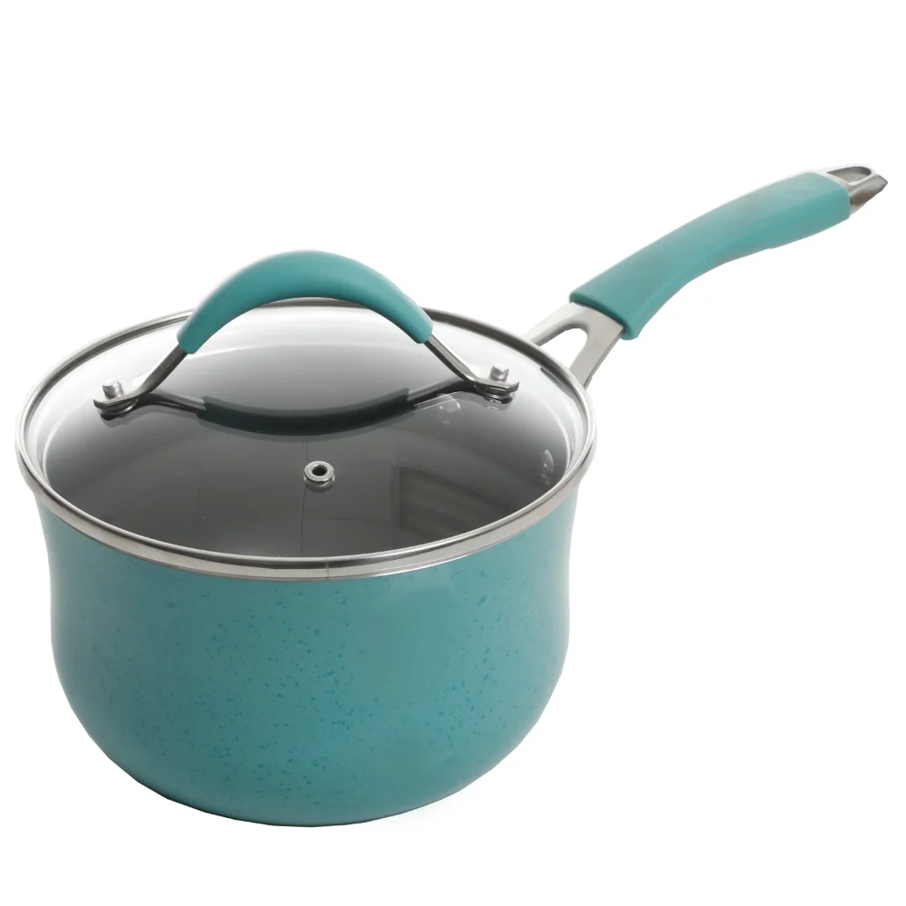 The Pioneer Woman Frontier Speckle Aluminum 12-inch Everyday Pan, Turquoise