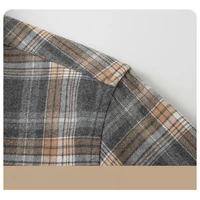 Chemise en flanelle 100% coton pour hommes, veste décontractée à carreaux, Anti-rides, multicolore de qualité dorée, coton à fibres longues M-4XL 4