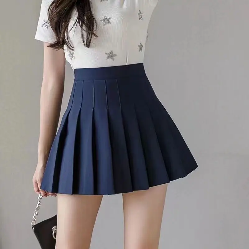 2024 New Sexy Women Pleated Skirts High Waist Summer Vintage Mini Skirts Korean Tennis Student White Designed Dance Skirt