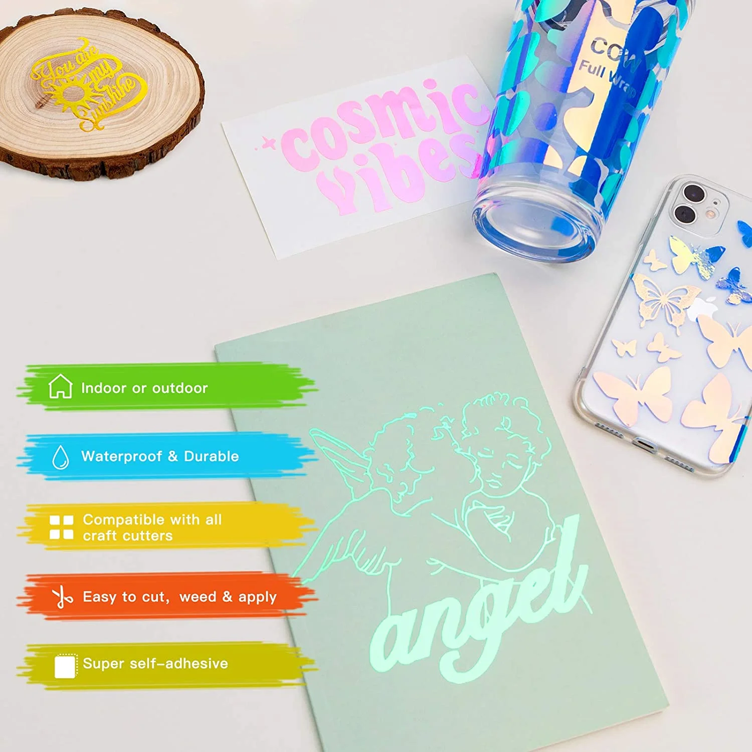 Cricut Holographic Vinyl (15 ft) - Permanent Vinyl