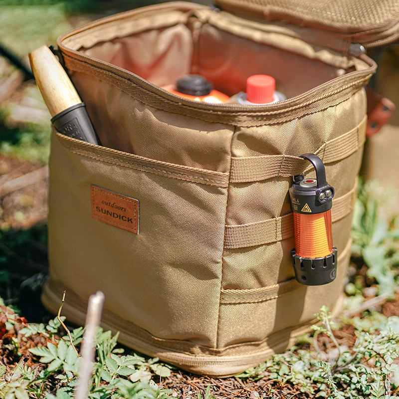 Camping Storage Bag Portable Oxford Cloth Large Capacity Gas Stove Canister Pot Carry Bag Storage Sack Picnic Basket MOLLE storage bag camping storage bag