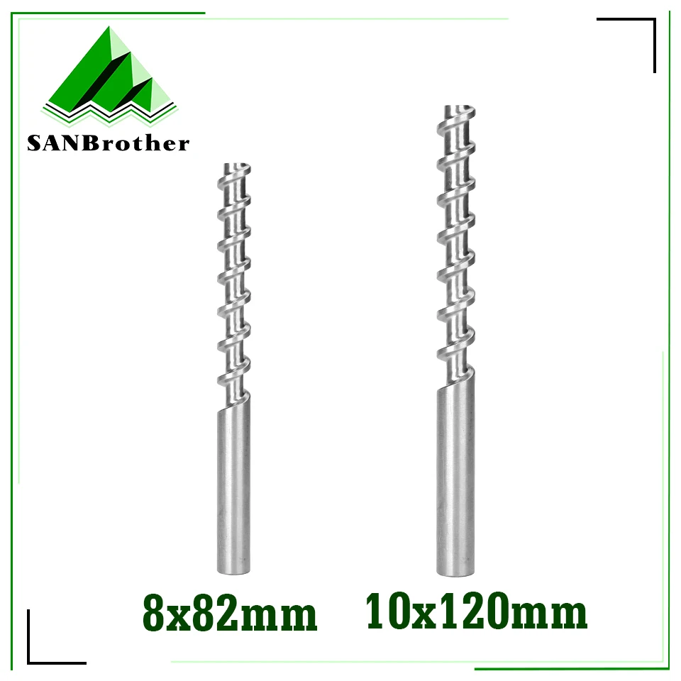 8MM x 82MM / 10x120MM Extruder Micro Screw Throat Feed Rod Feed Rod Ceramic Mud Powder 3D Printer Accessories