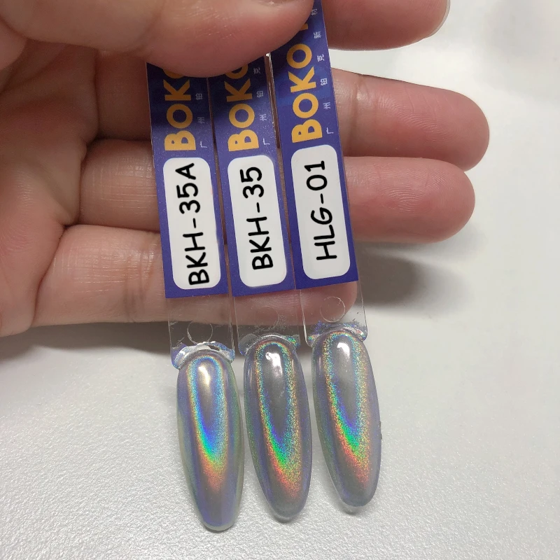 BOKO Super Holographic Nail Powder Laser Rainbow Effect Chrome Pigment Rub Dust Manicure Nail Art Decorations