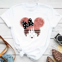 Disney Mickey Mouse Children T-shirt Fashion Minnie Pattern Print Tshirt Kid Boy Girl Clothing Summer Cotton Top Baby Casual Tee 1
