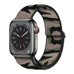 Nylon Loop Adjustable Watch Strap Bracelet - 44mm 45mm 46mm (Camouflage colour)