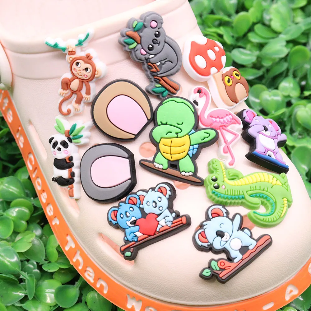 1PCS Animals Letters English Alphabet Shoes Charms PVC Croc Jibz