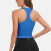 Attraco Women Sports Tank Tops 1PCS/3PCS/4PCS Solid U Neck High Elastic Built In Bras Racerback Breathable Fitness Camisole 6