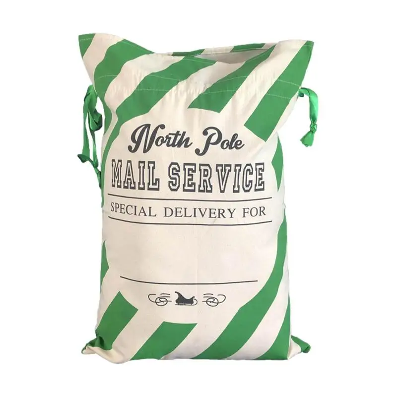 

Тканевые подарочные пакеты на шнурке с надписью "Merry Christmas", новогодний подарок, вместительные сумки для Санты