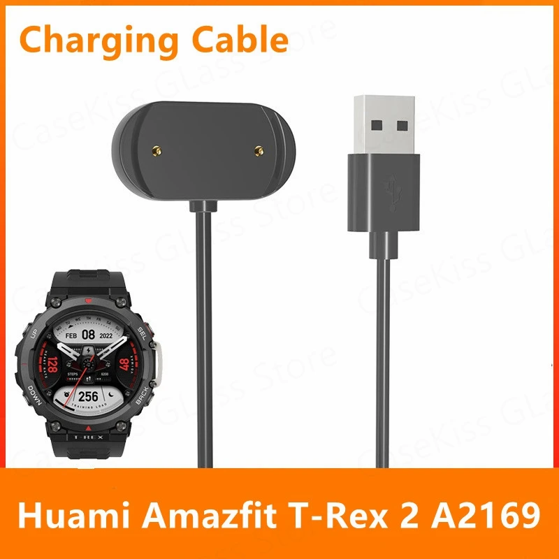Huami Amazfit t-rex 2/A2169用USB充電ケーブル,スマート腕時計充電器  