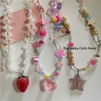 Collier pendentif coeur Harvey Love pour femme, tour de cou en perles, Goth, scène douce et mignonne, accessoires de bijoux Emo, fait à la main, Y2K, années 2000 6