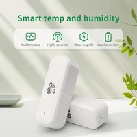 WIFI Temperature And Humidity Sensor Tuya Smart Home External Thermometer Detector Compatible For Alexa Smart Speaker