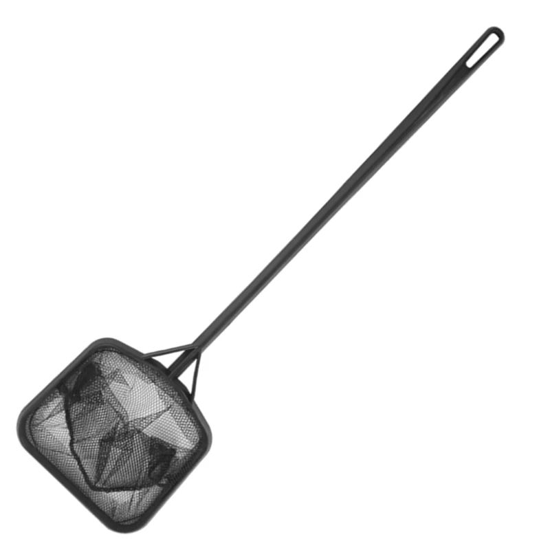 Aquarium Fish Net Portable Square Fishing Net with Long Handle Fish Tanks Aquariums Landing Net Fish for Float Item Cleanning Tool