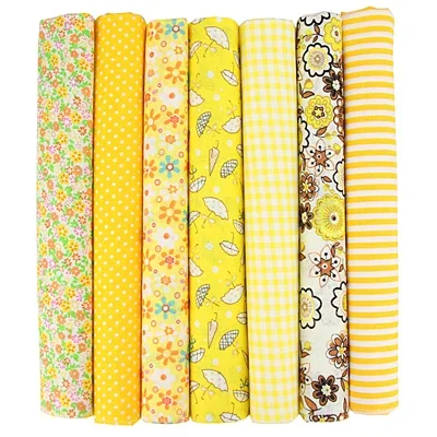 7-Piece Colorful Cotton Patchwork Fabric Set