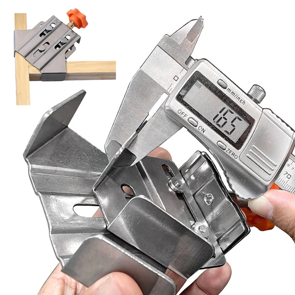 1/2/4pcs 90 Degree Fixing Clips Stainless Steel Splicing Clamp Locator Right Angle Splicing Quick Clamp for Wood Panel Splicing