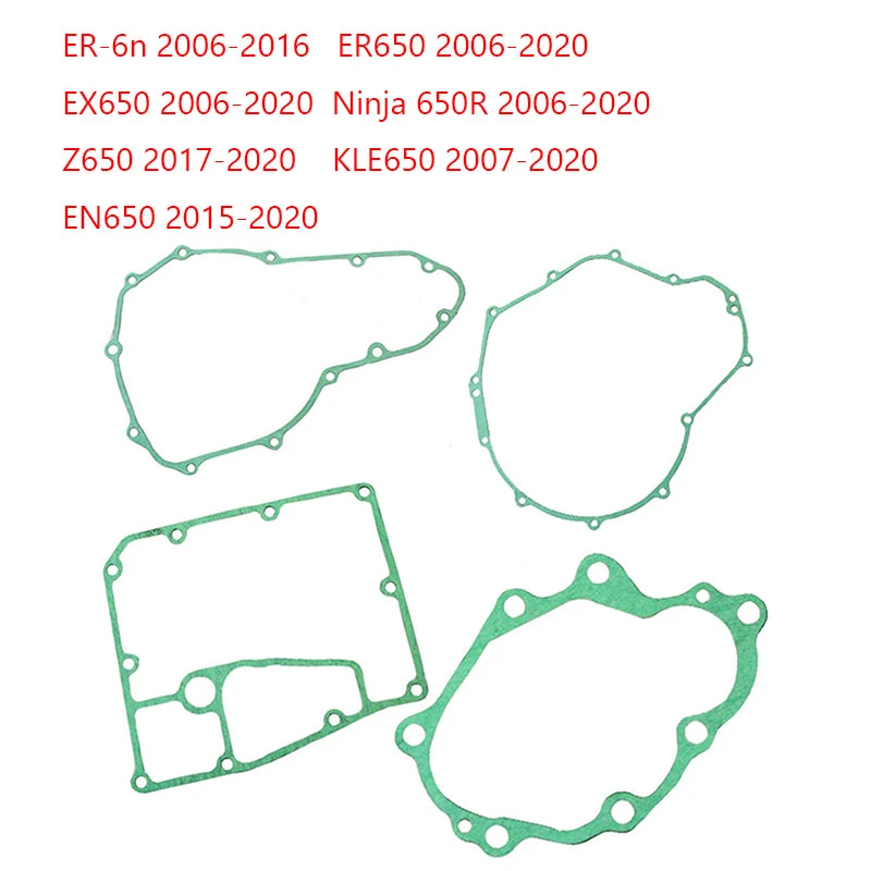 Motorcycle Engine Generator Gasket Kits For Kawasaki Er6n Er650 Ex650