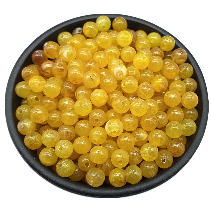 Colorful Acrylic Round Beads for Jewelry Making and DIY Accessories