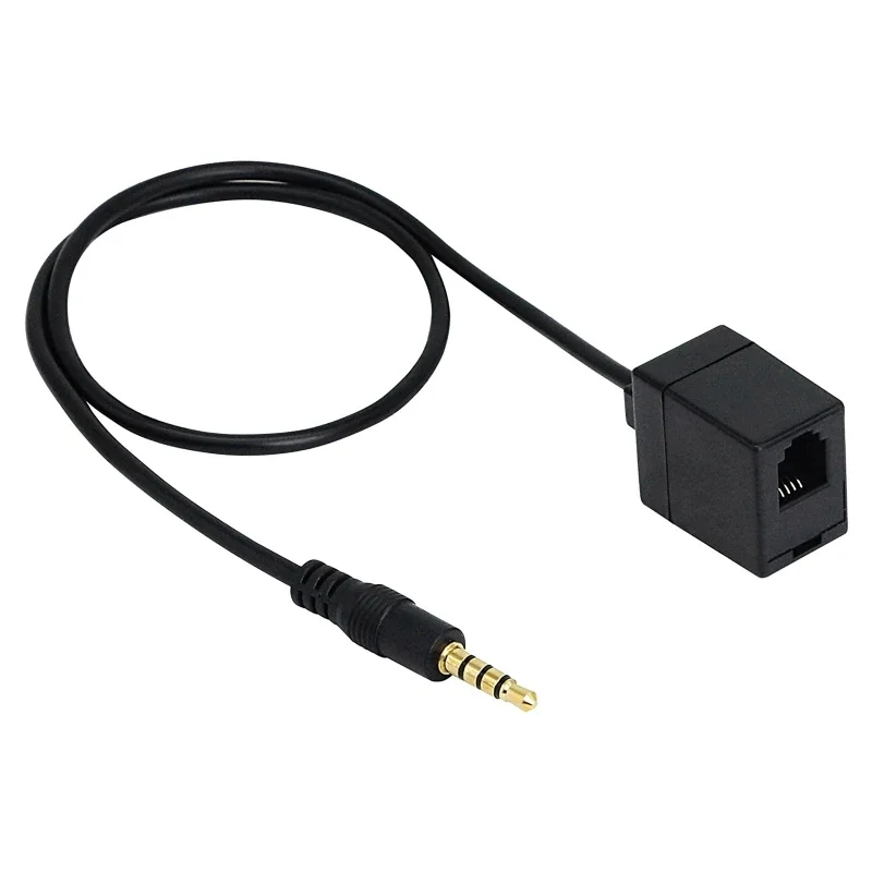 RJ9 4P4C Female To 3.5mm TRRS Male Telephone Adapter Cable Convert RJ9 Headset To Phones with 3.5mm Jack Extension Cable