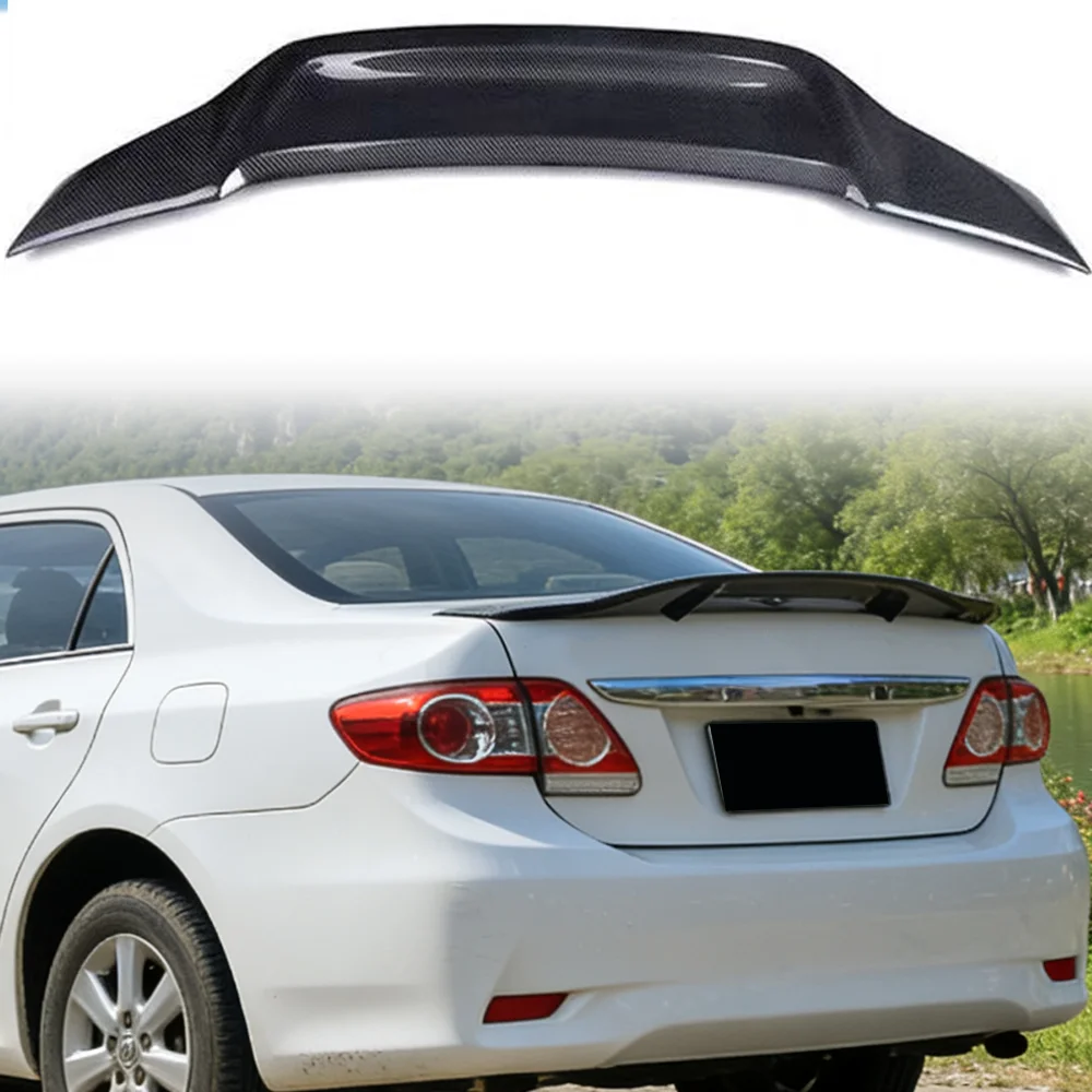 Adatto per spoiler, pannello alettone, portellone posteriore, componenti esterni, spoiler posteriore modello ABS R per Toyota Corolla berlina 09-13 - immagine 5