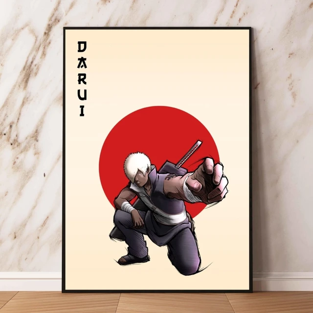 Quadro Metalizado Kakashi Art Naruto Placa Decorativa Brilhante