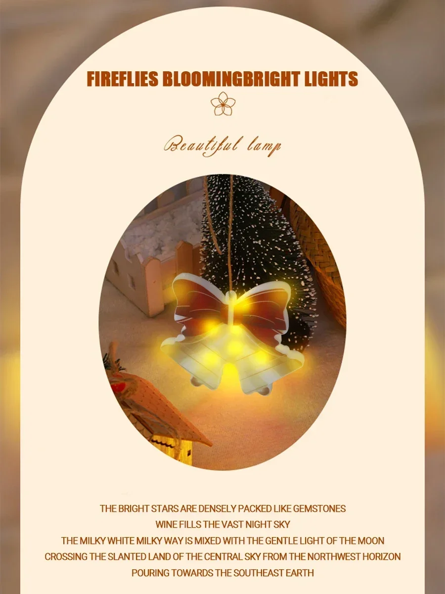 Description Picture 4 of itemChristmas Tree Light Window Lamp Hanging Ornament Santa Claus Decoration Lights Star Snowman Indoor Lights Outdoor Tree Decor