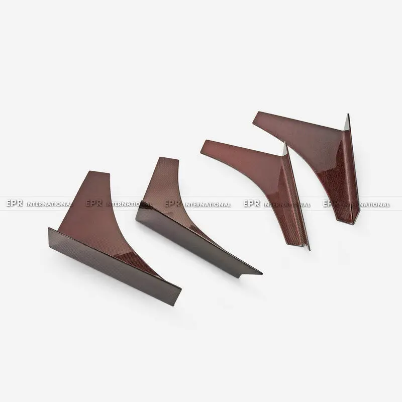 

For EVO 7 8 9 VTX Red Carbon Cyber Canard 4 Pcs Large Type 2 (Fit EVO 7 8 9) Spat Car Tuning Accessrior