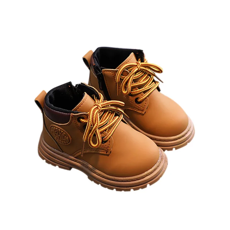 Children Boots Toddler Girls Boys Combat Ankle Boots Little Kid Waterproof Outdoor Chelsea Fall Booties Leather Comfort Shoes