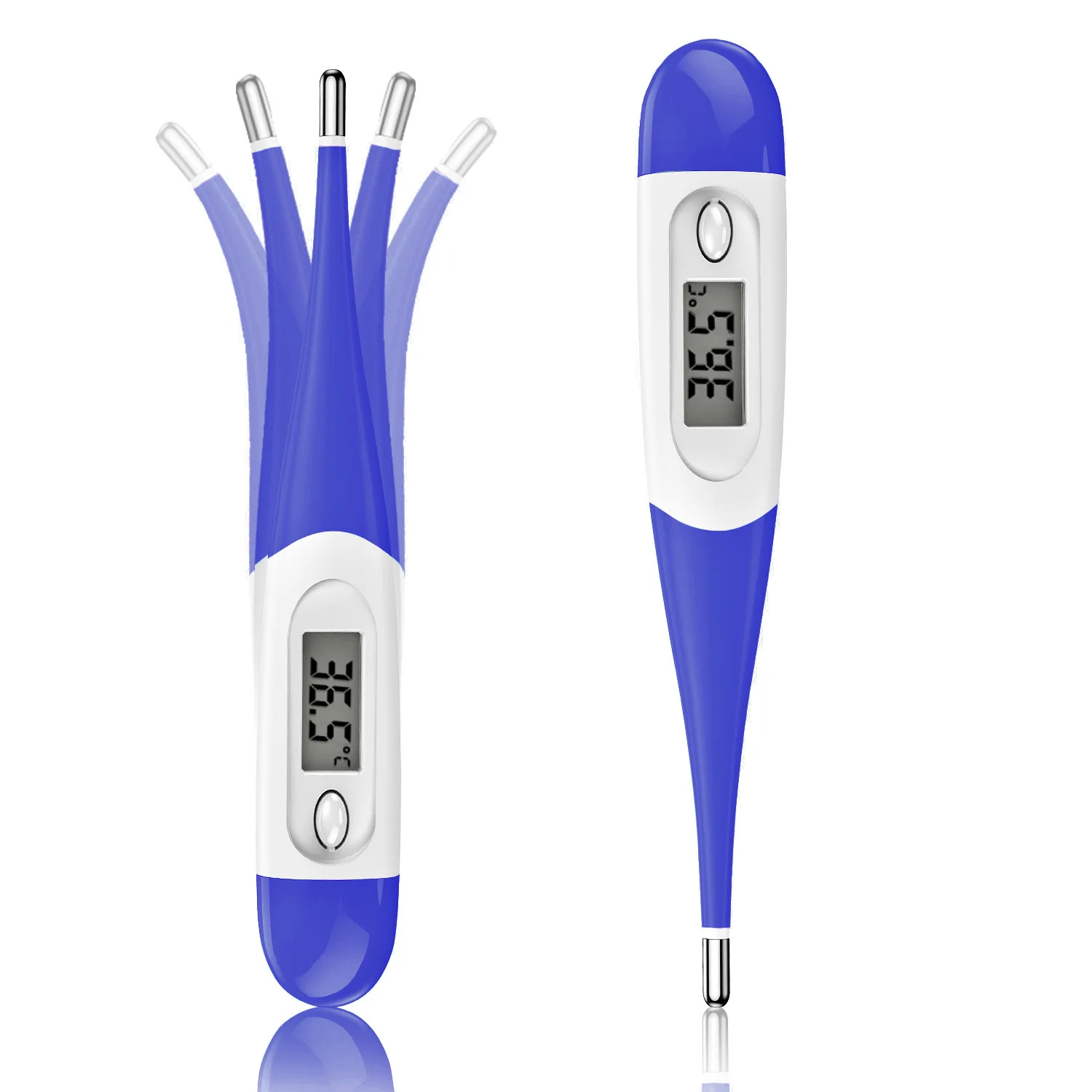Digital Thermometer Soft Tip Waterproof Electronic Thermometer Medical LCD Baby Child Adult Electronic Digital Body Portable Thermometer