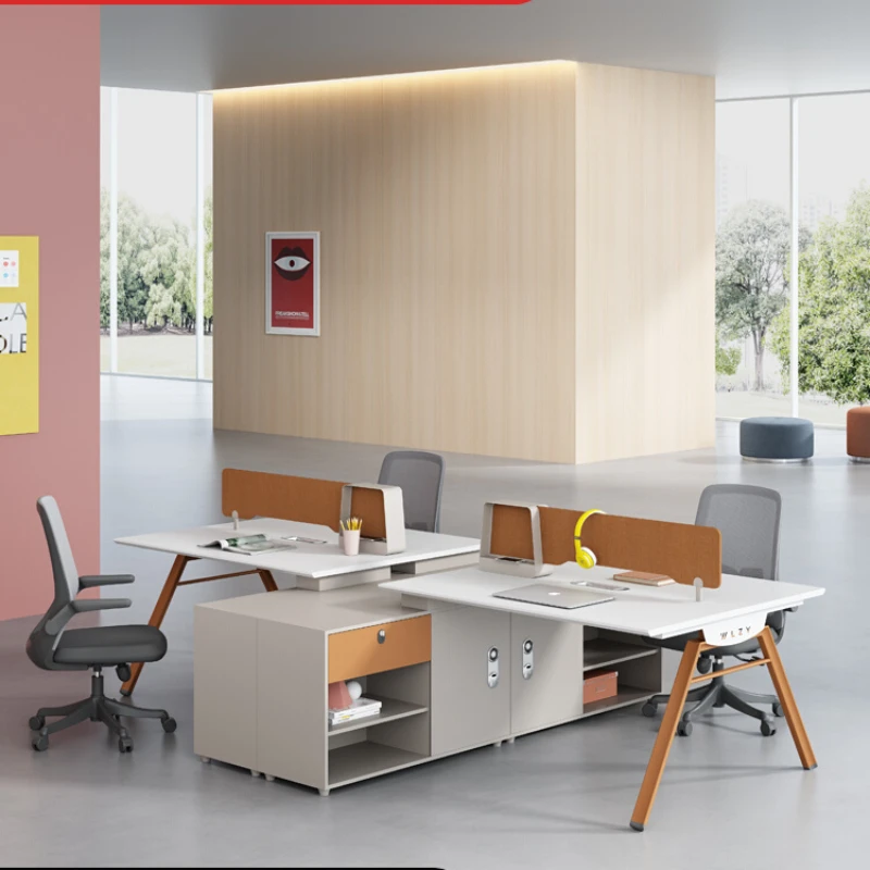 Staff desk, card seat, office desk, minimalist modern four person workstation screen office desk and chair combination office four person staff desk financial card seat screen workstation office furniture