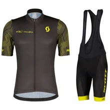 22 equipe scott teleyi passo camisa de ciclismo 19d conjunto babador roupas bicicleta ropa ciclismo roupas dos homens curto maillot culotte