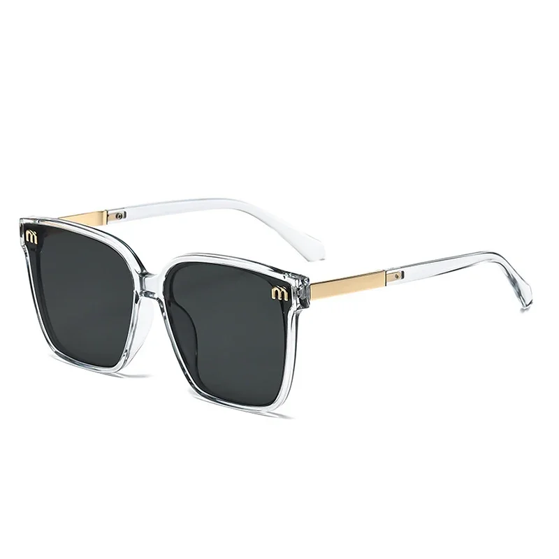 Luxury Designer Square Letter Mirror Sunglasses for Women - Trendy Vintage Travel Shades