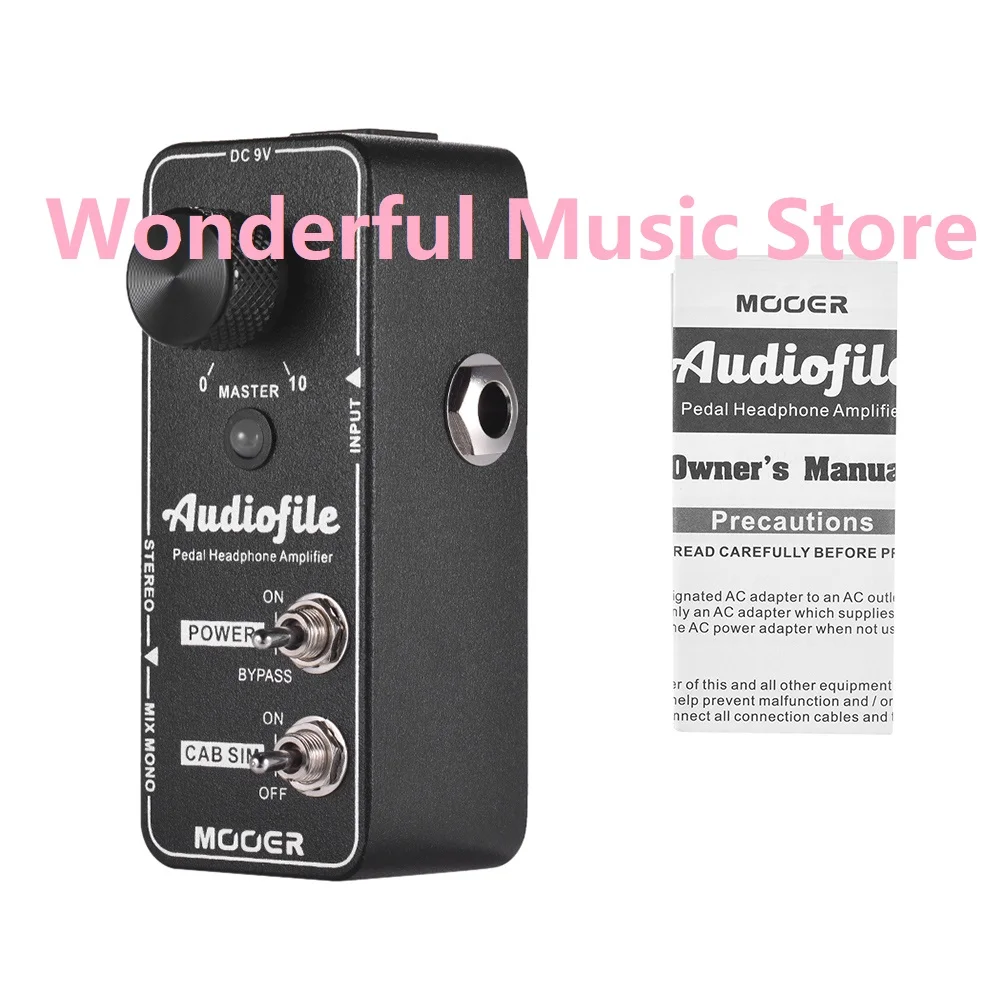 

MOOER Audiofile Headphone Amplifier Effect Pedal True Bypass Metal Shell Built-in Analog Speaker Cabinet Simulation Guitar Pedal