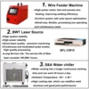 BWT 1500W Fiber Laser Welding Machine Handheld 4 in 1 Welding Cleaning Cutting Soldering Machine Laser Welder for All Metal 4