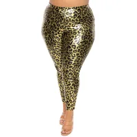 Plus Size Womens Leopard Print Leggings Sexy Stretch High Waist Fitness Trousers Punk Gothic Party Slim Pencil Pants Clubwear - Image 4