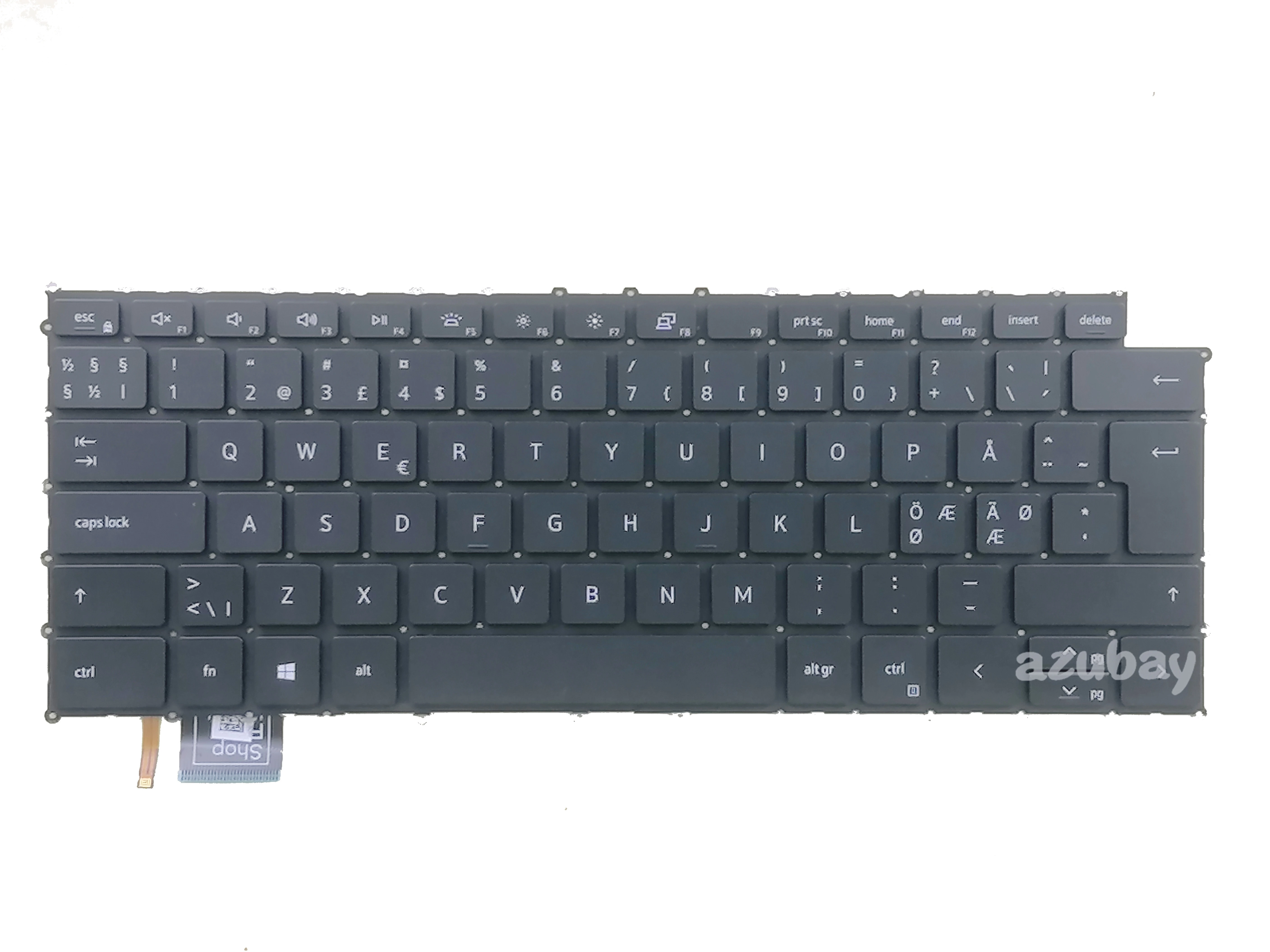 Nordic Sueco Finlandês Noruega Dinamarquês Teclado para Dell Precision 5550 5560 5750 5760 Xps 9500 9510 9700 9710 9520 9720 Retroiluminado
