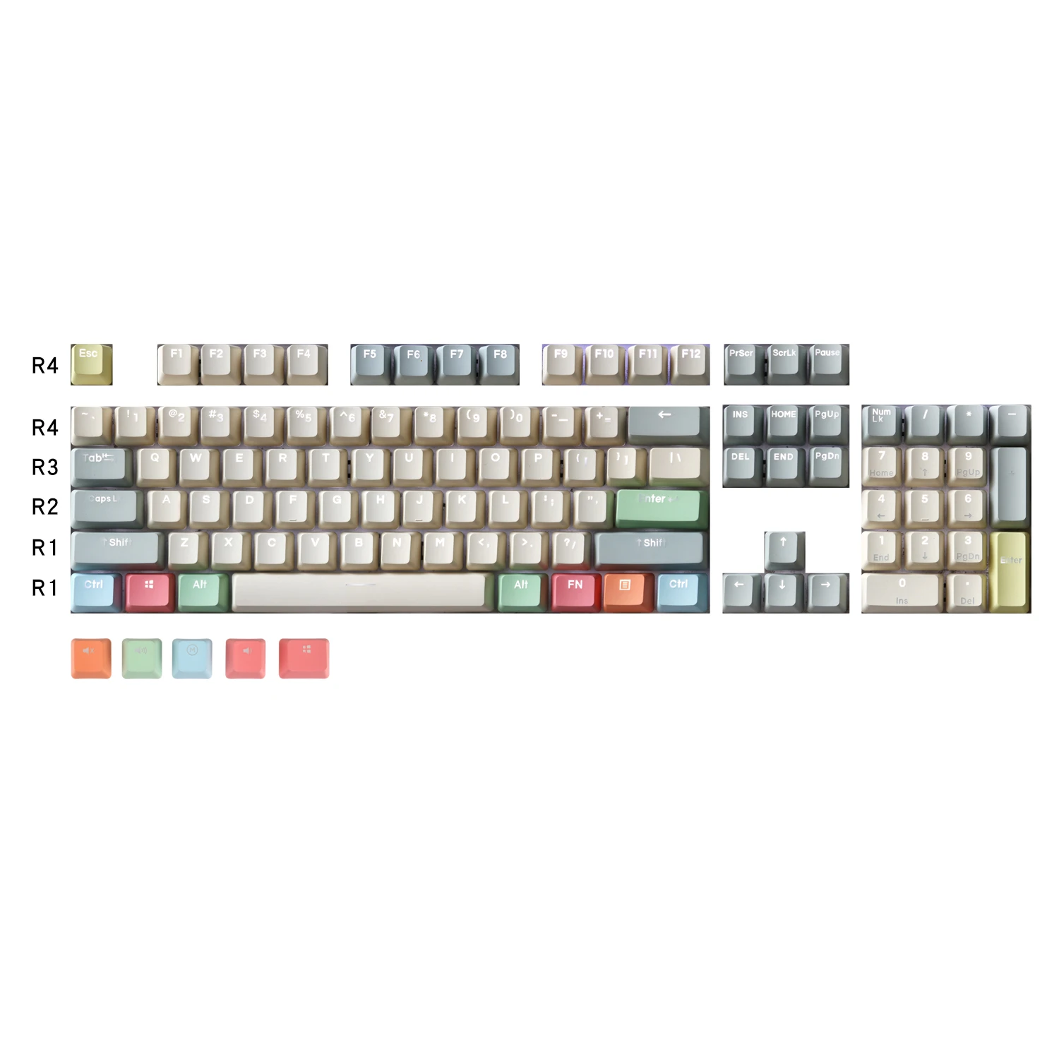Conjunto de Tampas Chaves de Lona Pbt Lado Superior Backlit Keycaps Perfil Oem Keycap para Teclado Personalizado 68 84 87 104 Cereja Mx1.0 6.0 8.0 1