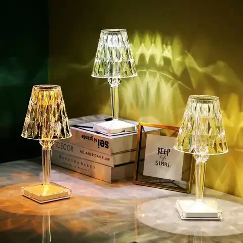 

Table Lamp USB Crystal Projector LED Desk Night Light Atmosphere Lights For Bedroom Home Decoration Room Decor Nights Lamp