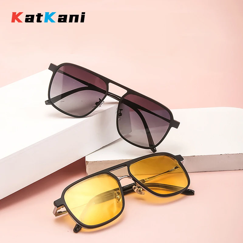 

KatKani Retro Fashion Eyewear Super Light Polygon Optical Prescription Eyeglasses Frame Man Woman Polarized Sunglasses TP2003