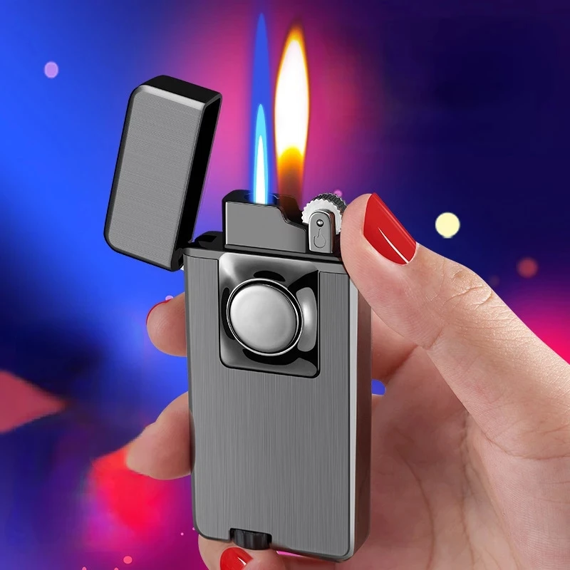 

New Windproof Torch Cigar Lighter Jet Double Flame Magic Lighter Free Fire Metal Flint Gas Butane Lighter Smoking Gift Gadgets