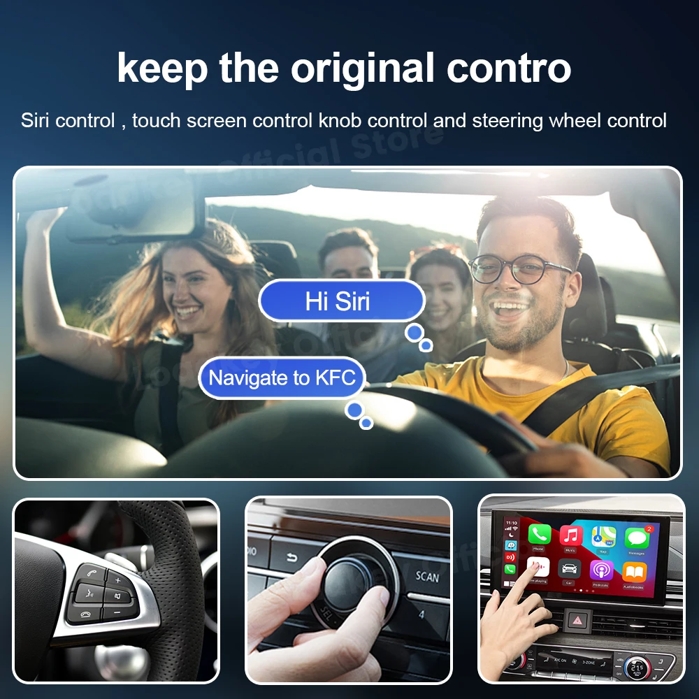 Carlinkit 5.0  ȵ̵ ڵ , ī÷ Ai ڽ  ÷  ÷, USB - 5.8GHz  GPS  