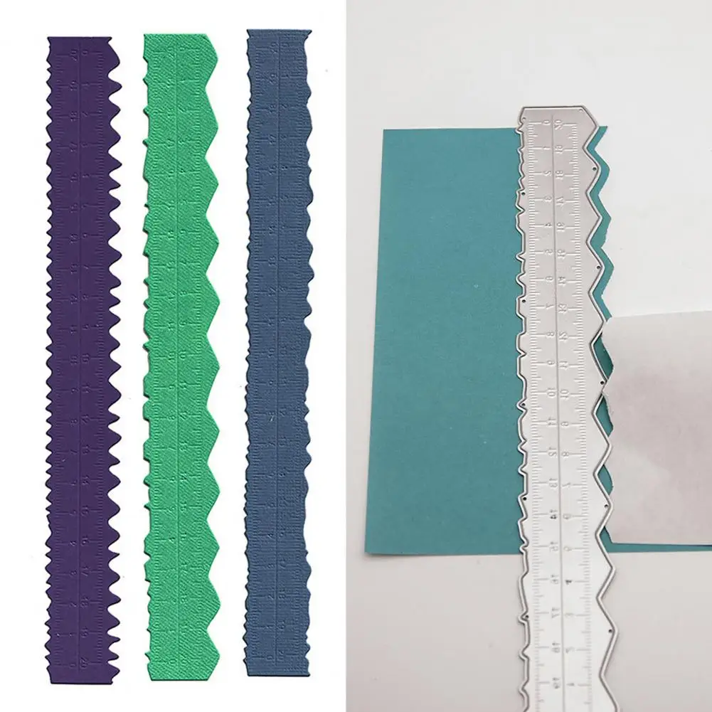 Irregular Edge Ruler Multifunctional Ruler Metal Paper Tearing Set for Diy Craft School Office Irregular for Scrapbooking