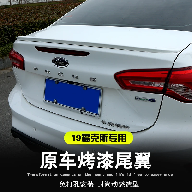 

For Ford Focus 2019 car rear spoiler ABS paint car fixed tail Car Accessories
