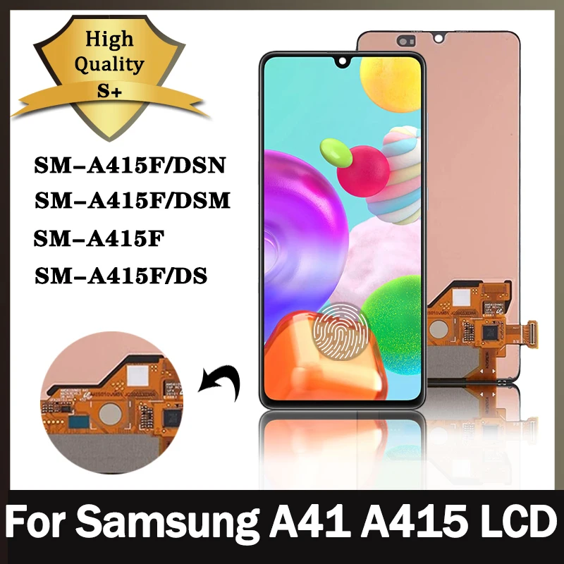 

100% Test For Samsung A41 A415 A415F A415F/DS LCD display Screen Touch panel Digitizer Assembly For Samsung A415 Display