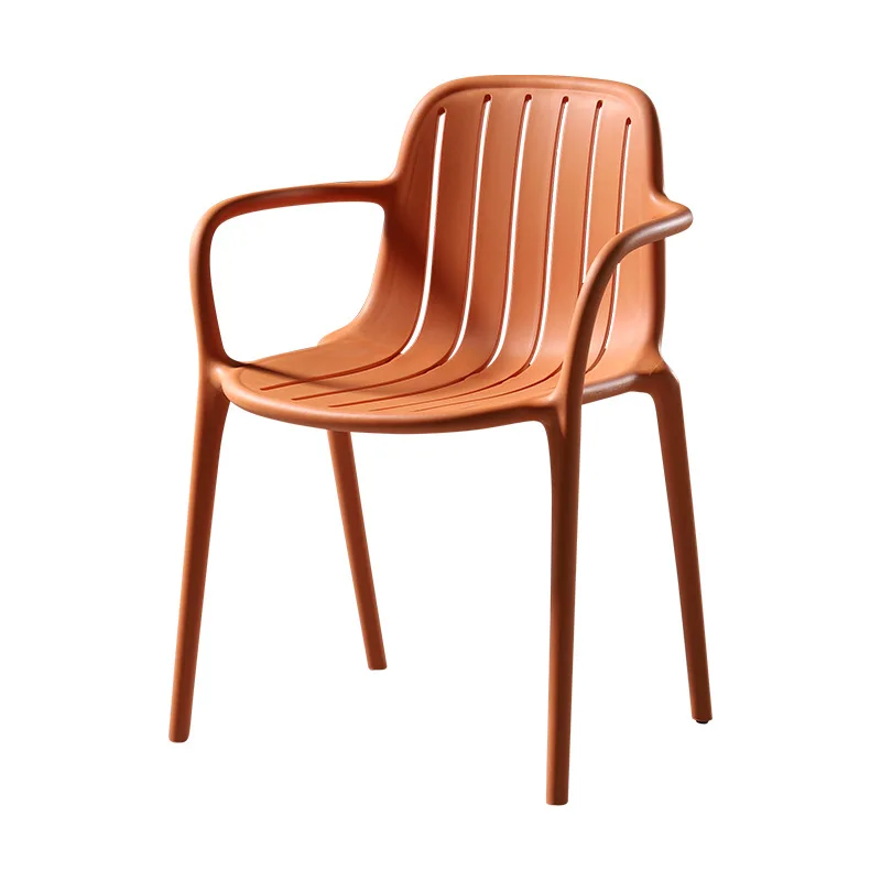 Plastic Dining Chair Home Stacked Nordic Chair Simple Armrest Armchair Ins Restaurant Dining Table And Stool